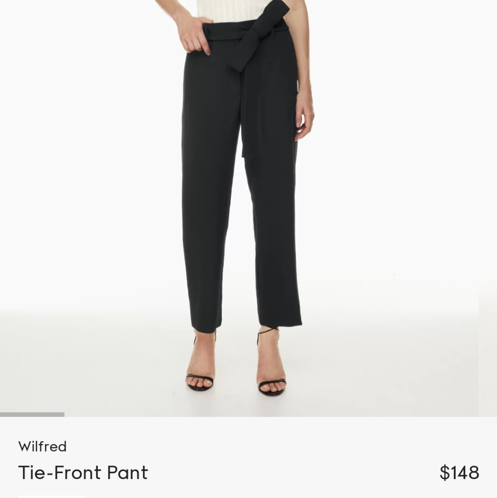 Wilfred Tie-Front Pant | Black